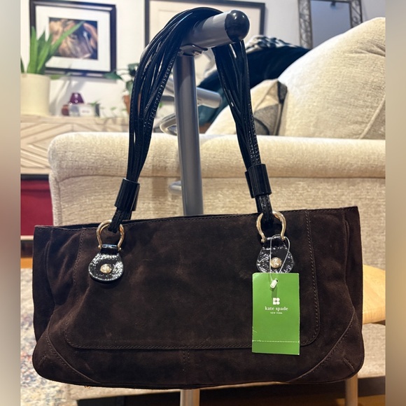 NWT Kate Spade Oak Park Small Rue Chocolate Suede Shoulder Bag - Picture 6 of 17